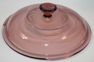 Pyrex Visions Corning Ware Cranberry Replacement Lid V - 1 - C Lid Only 6 3/8 "