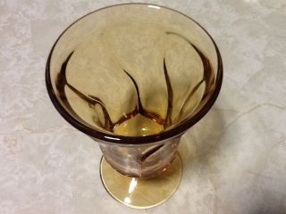 Vintage Fostoria Jamestown Footed Amber Ice Tea Water Tumbler Glass (1)