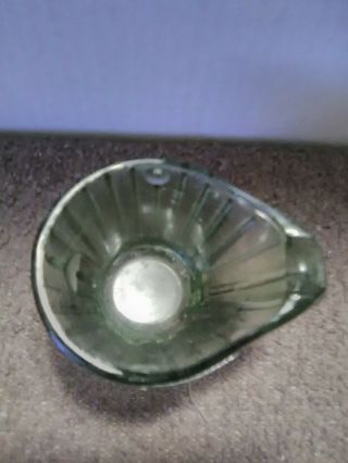 Vintage No Handle 1960 Textured Green Depression Glass Bucket/ Ashtray 2
