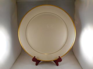 Chop Plate Round Platter,  Lenox China,  Eternal Pattern,  Ivory,  Gold Ring & Trim