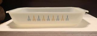 Vintage Anchor Hocking Fire King 432 Candle Glow Rectangle Baking Dish 1 1/2 Qt