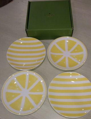 Set of Four Kate Spade With a Twist Tidbit Plates 6 