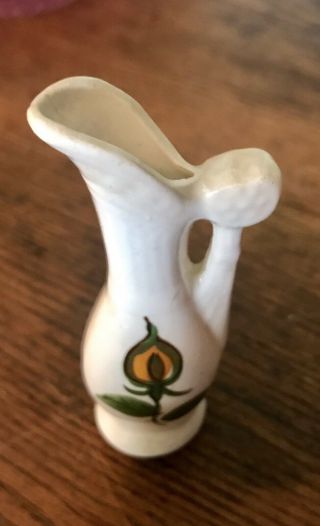 Clinchfield Artware Pottery Miniature Vase Pitcher Hand Painted Erwin Tennessee