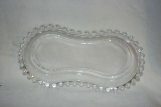Vintage Imperial Candlewick Two Part Small Plate Dish Relish Clear Glass