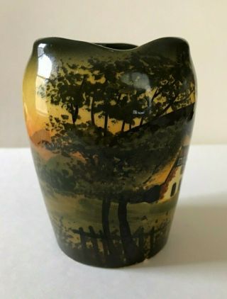 RARE Vintage Hand Painted Ceramic Vase French Zone Germany Schwarz and Waldhaus? 4