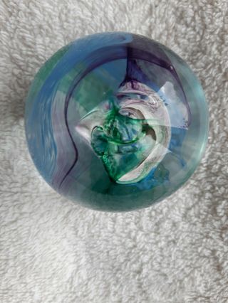 Gorgeous Vintage Caithness Moon Crystal Paperweight,  Hand Made In Scotland