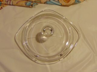 Vintage Pyrex P - 55 - C Clear Glass Lid For Corning Ware P - 55 - B Sauce Maker Htf Lid