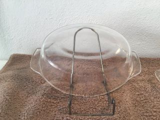 Vintage Fire King/ Anchor Hocking Clear Glass Casserole Dish/w Lid 1 1/2 Qrt 2