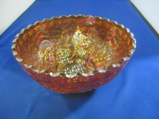 Vintage Imperial Mogul Variant Marigold Carnival Glass Bowl 6 3/4 "