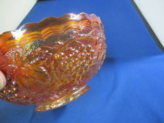 Vintage Imperial Mogul Variant Marigold Carnival Glass Bowl 6 3/4 