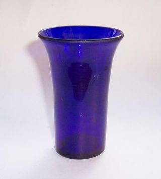 Antique/Vintage BRISTOL Cobalt BLUE GLASS VASE Hand Blown Collectable 2