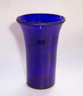 Antique/Vintage BRISTOL Cobalt BLUE GLASS VASE Hand Blown Collectable 4