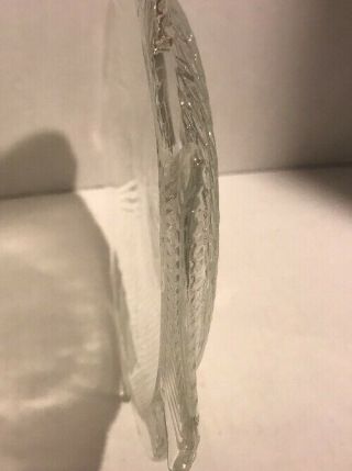 Vintage Clear Glass Fish Shaped Plate Serving Platter.  11 Inches Long.  MAN CAVE 5