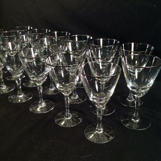 Platinum Banded Crystal Sherry Glass 5.  5 "