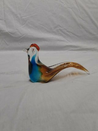 Pilgrim Glass Bird,  Blue And Orange