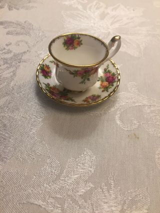 Royal Albert Old Country Roses Mini Tea Cup And Saucer