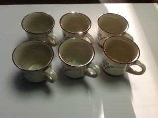 Noritake Stoneware Pleasure 8344 Coffee Mugs Set Of Six