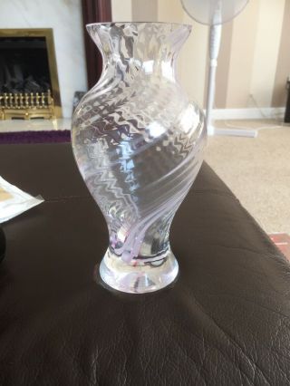 Caithness Glass Vase With Swirl Effect