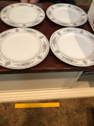 4 - Vintage Fine Porcelain China Elington Japan 10 1/4 " Dinner Plates