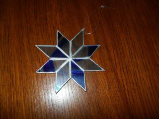 Blue Stained Glass Star To Hang