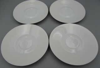 Rosenthal China Classic Modern White Saucers - Set Of Four - Raymond Loewy