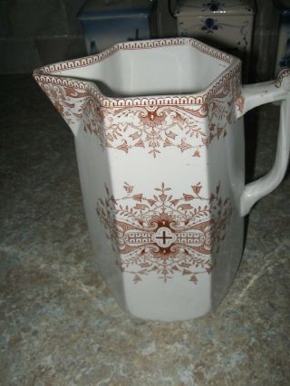 " Tournay " Royal Premium T&r Boote England Number 33645 Transferware Pitcher