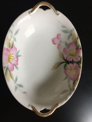 Noritake Azalea Pattern Oval Handled Serving Bowl