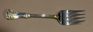 Royal Albert Old Country Roses Stainless 22k Gold Accents Cold Meat Fork 9 5/8 "