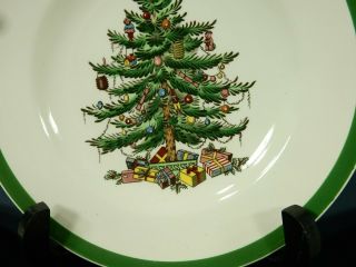 12 Vtg SPODE CHRISTMAS TREE Pattern Dessert Plates 6 1/2 