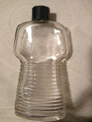 Vintage Glass Bottle With Screw On Cap Patent D161,  825