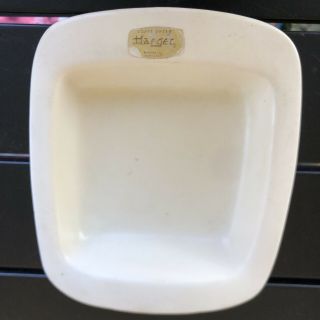 Vintage Haeger Pottery Ceramic Square Trinket Dish Bowl White
