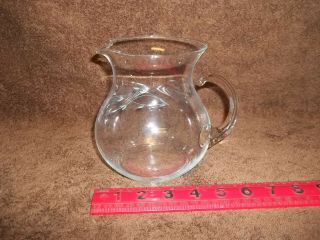 Vintage Princess House Exclusive Heritage Etched Glass Small 6 Inch Pitcher