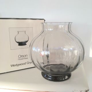 Wedgewood Crystal Orson Flower Vase By Frank Thrower Boxed