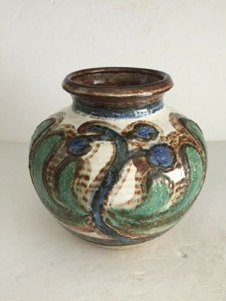 Cactus Vintage Noomi Backhausen Denmark Soholm Stentoj Pottery Vase 7 3/4 "