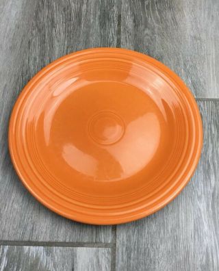 Vintage Fiesta Ware Dinner Plate Tangerine Orange 10 1/2 10.  5 In Homer Laughlin