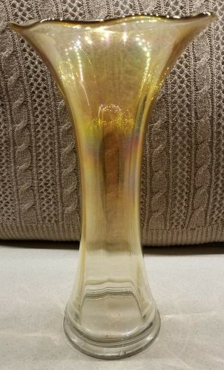 Vintage Hand Blown Glass Vase 10 1/2 " Tall