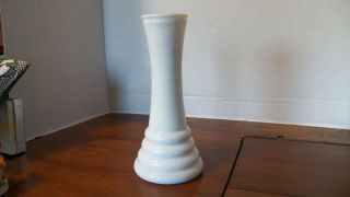 Vintage White Milk Glass Bud Vase - 8 " Tall