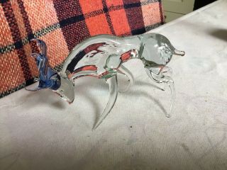 Vintage Glass Reindeer Hand Crafted Art Glass Reindeer