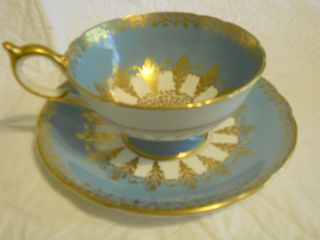 Vintage Aynsley England Bone China Tea Cup And Saucer Gold Trim