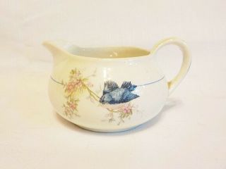 Vintage Crown Pottery Bluebird Blue Bird China Creamer