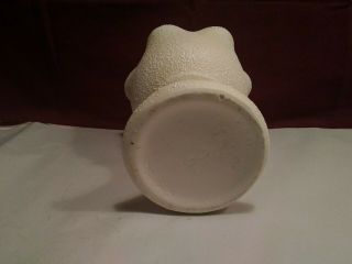 L3 Mid Century China Craft Pottery Pedestal Vase Cream with White Splatter EUC 5