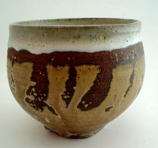 Hollingsworth Beige And Brown Hand Thrown Studio Pottery Vase Sweden Lava