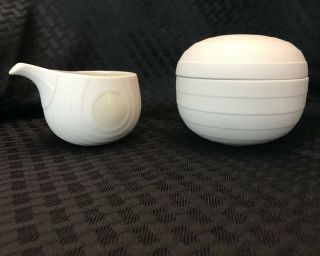 Hornsea Pottery Concept 1 Small Creamer 3 1/2” & Sugar Bowl/lid 4”