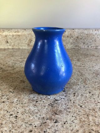 Vintage Bybee Pottery Matte Blue Vase