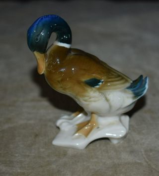 Hutschenreuther Tutter Mallard Duck Bird - Vintage Porcelain Figurine