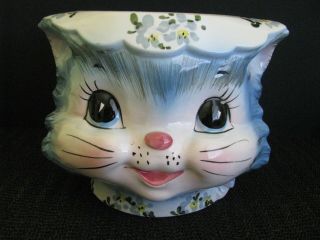 Vintage Lefton 1508 Miss Priss Cat Cookie Jar No Lid