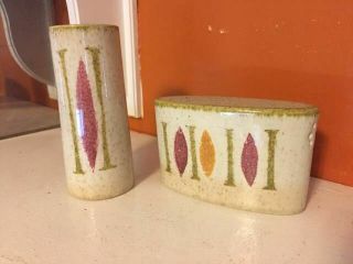 Vintage Red Wing Pottery Pepe Salt & Pepper Shakers Mid Century Modern
