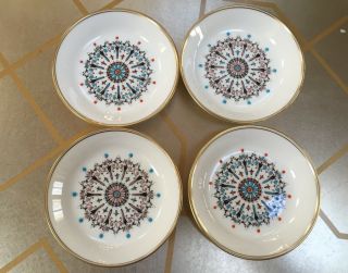 Royal Worcester Fine Bone China Set Of Four Small Plates England