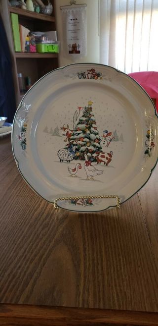 Rare International Tableworks Country Christmas 8966 Dinner Plate & large bowl 3