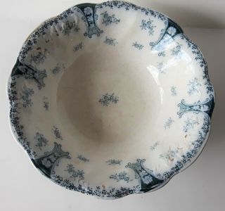 J&g Meakin Blue Scalloped Round Serving Vegetable Bowl 8 3/8 " England " Diana "